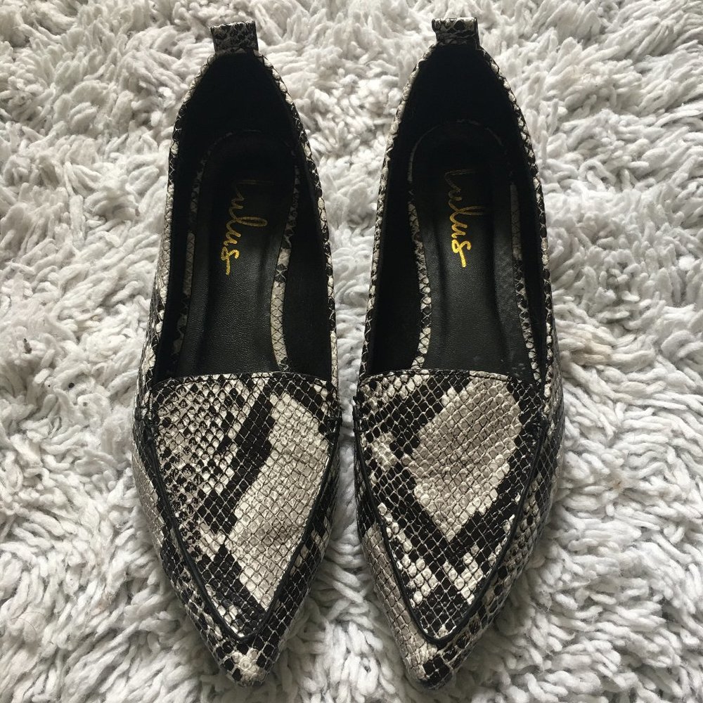 Lulu's Snakeskin Loafers